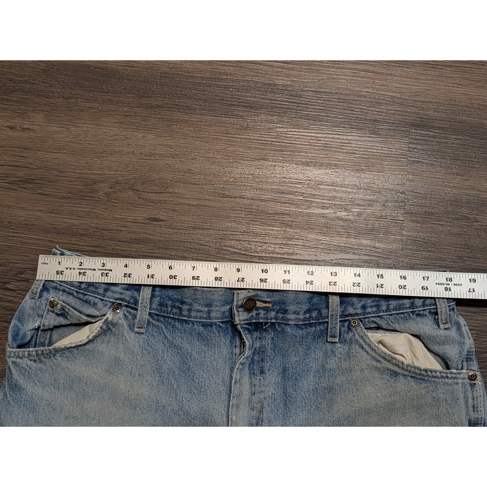 Dickies Mens 38x30 Double Knee Carpenter Jeans Light Wash Distressed Blue Denim - Picture 3 of 8